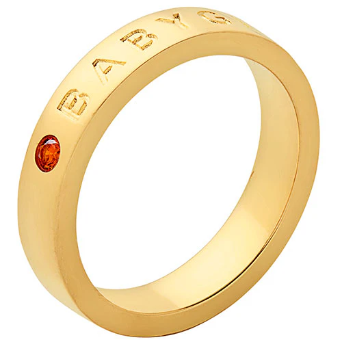BABYGIRL 14K Gold Plated Birthstone Empowerment Ring - Image 2