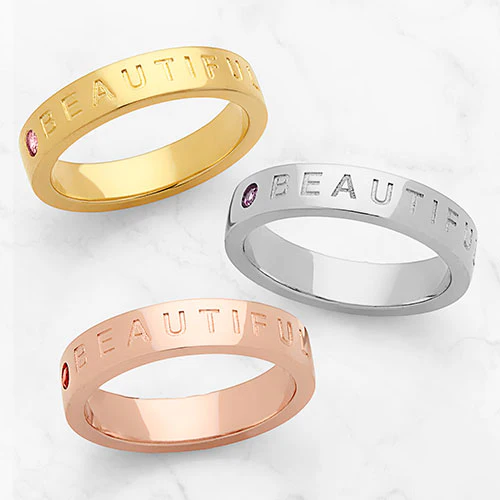 BEAUTIFUL 14K Gold Plated Birthstone Empowerment Ring - Image 3