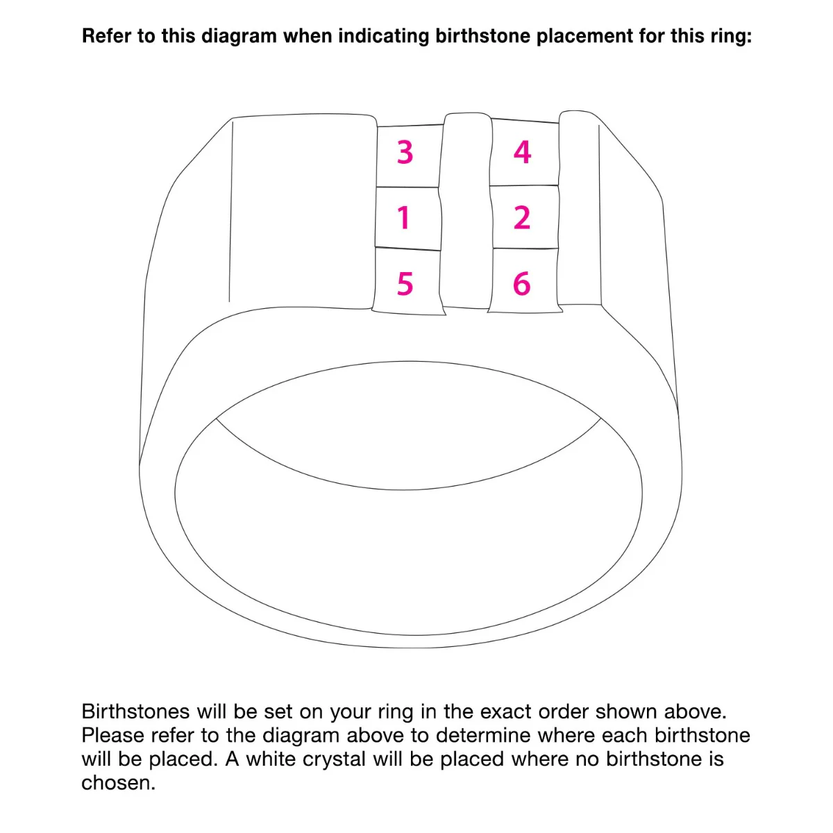 14K Gold Plated Engraved Double Row Birthstones Signet Ring - Image 6