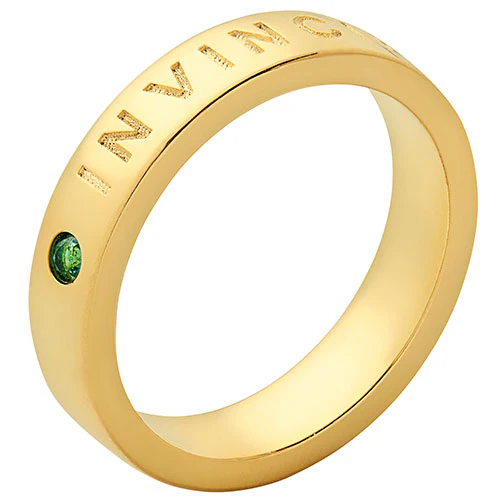 INVINCIBLE 14K Gold Plated Birthstone Empowerment Ring - Image 2