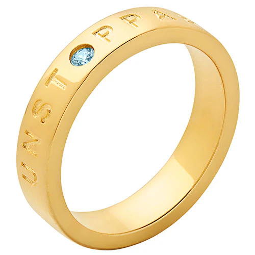 UNSTOPPABLE 14K Gold Plated Birthstone Empowerment Ring - Image 3