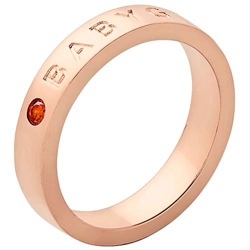 BABYGIRL 14K Rose Gold Plated Birthstone Empowerment Ring - Image 2