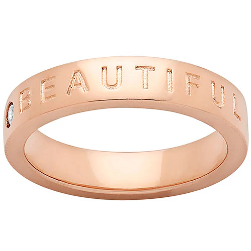 BEAUTIFUL 14K Rose Gold Plated Birthstone Empowerment Ring