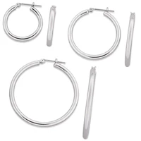 3 Pair Hoop Earring Set - Image 2
