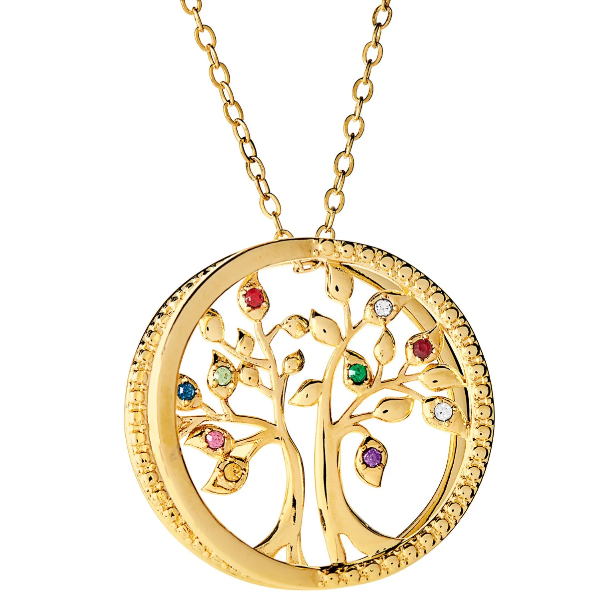 3D Tree of Life with Birthstone Rope Necklace - Image 4