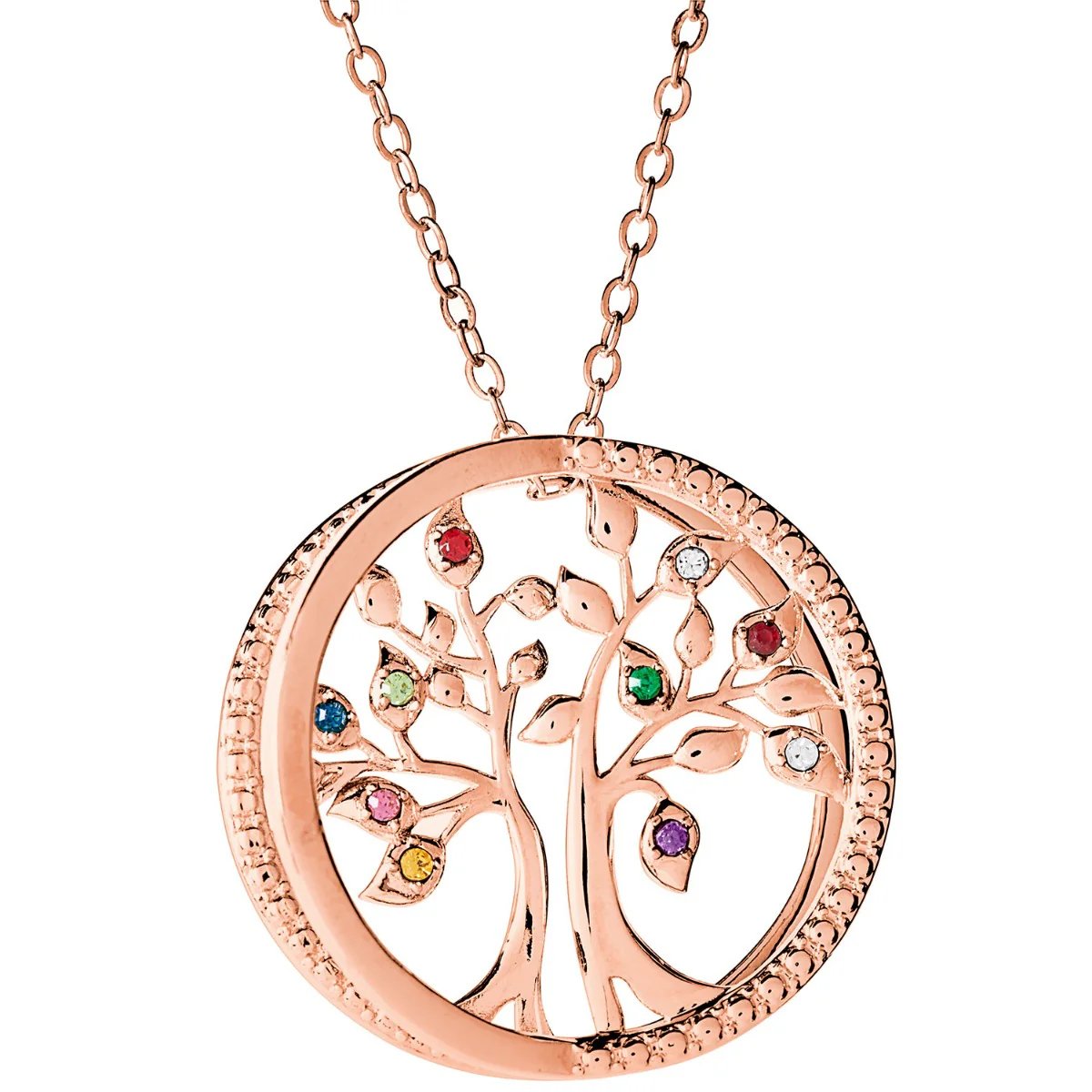 3D Tree of Life with Birthstone Rope Necklace - Image 7
