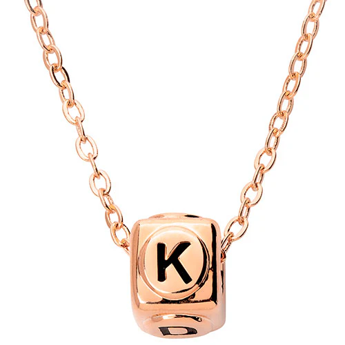 4 Initials Petite Cube Necklace - Image 6