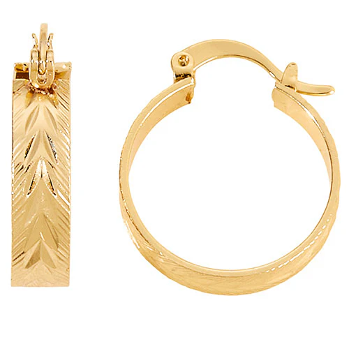 6 Pair Gold Plated Hoop Earring Set With Stone Accents - Image 7