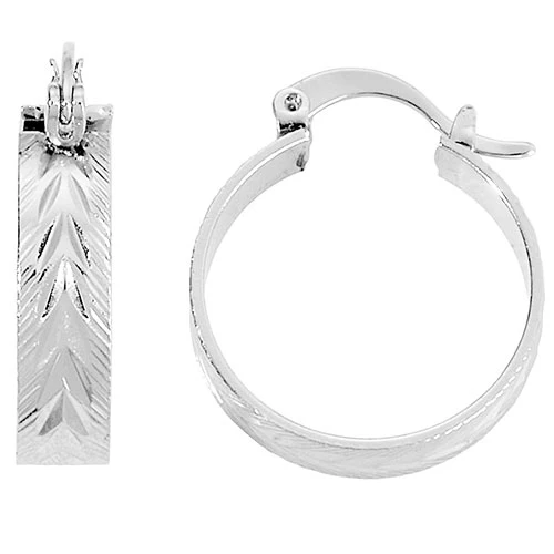 6 Pair Silver Plated Hoop Earring Set With Stone Accents - Image 7