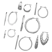 7 Pair Hoop Earrings - Image 2