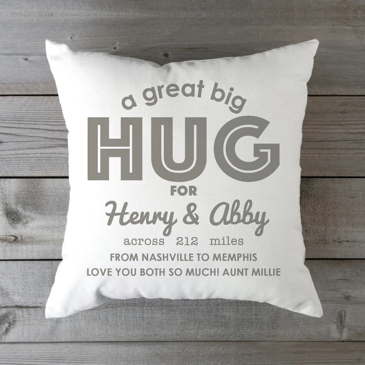 A Great Big Hug Personalized Throw Pillow - Image 4