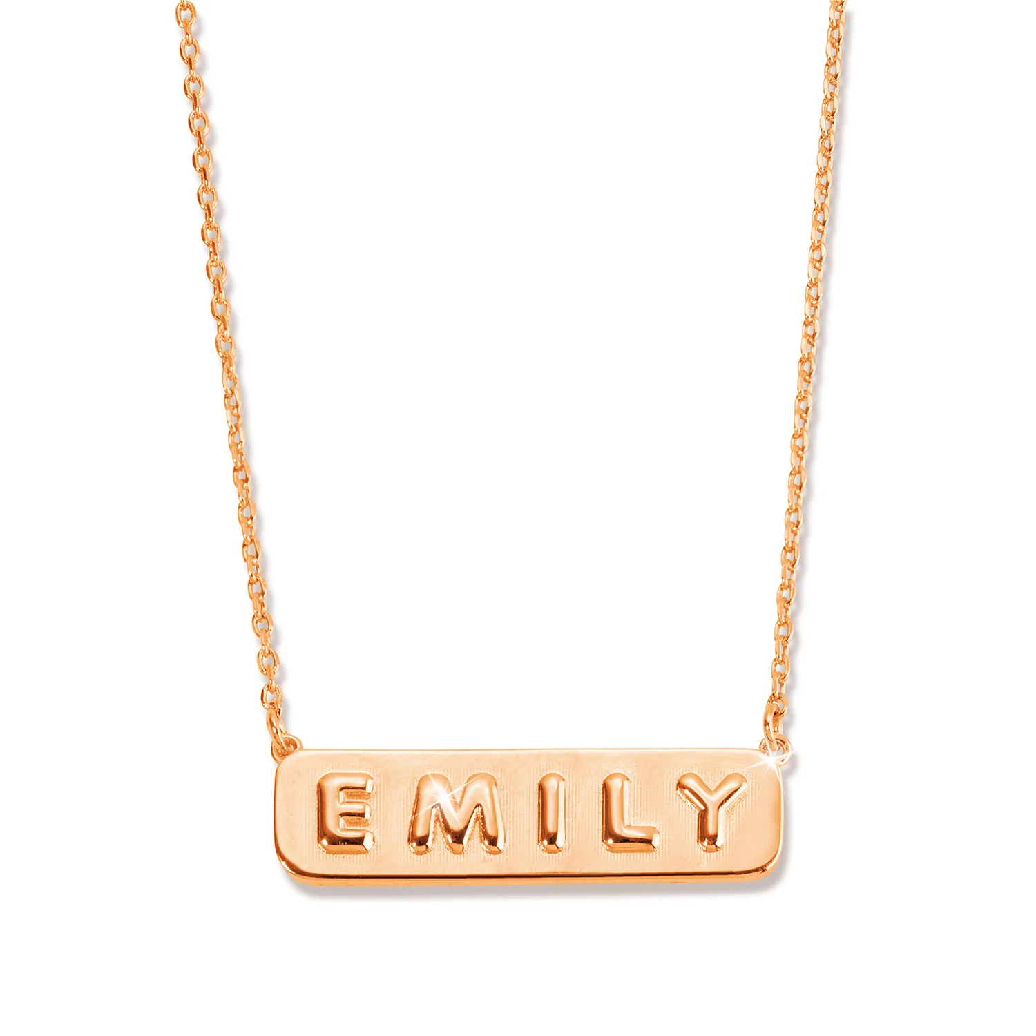 Balloon Letters Horizontal Bar Necklace - Image 5