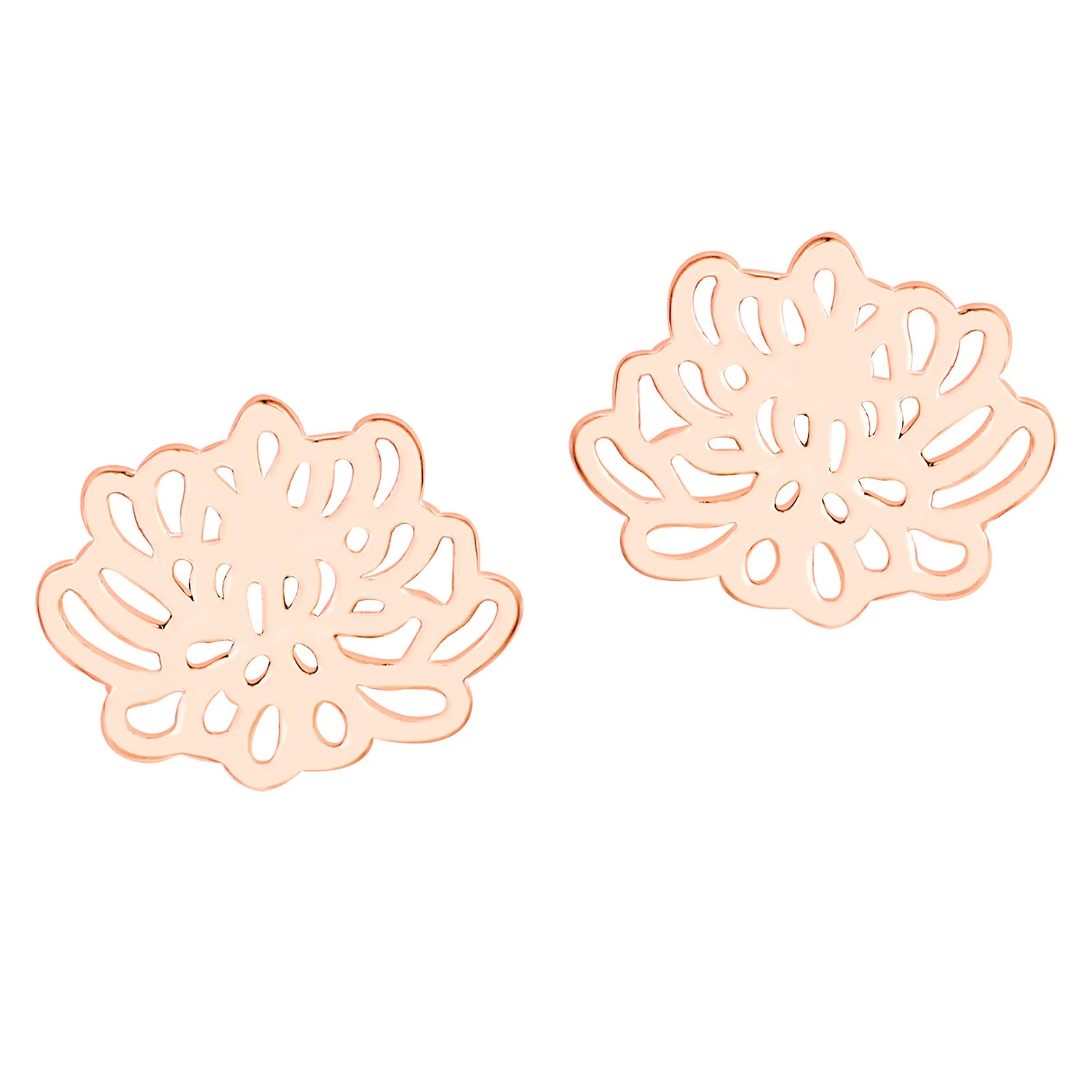 Birthmonth Flower Button Stud Earrings - Image 5