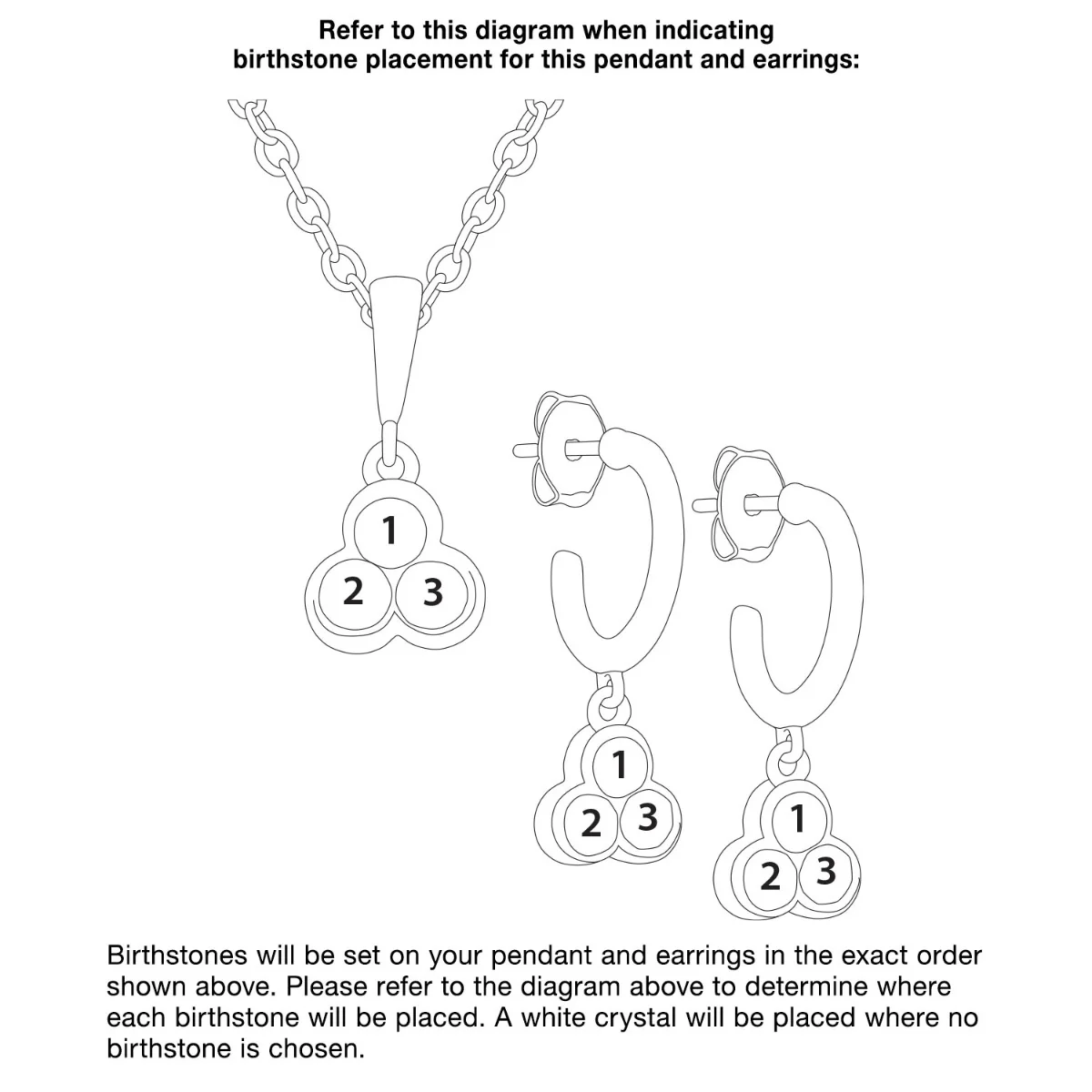 Birthstone Hoop Earrings and Necklace Set - Image 11