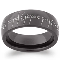 Black Stainless Steel Elvish Message Band - Image 2
