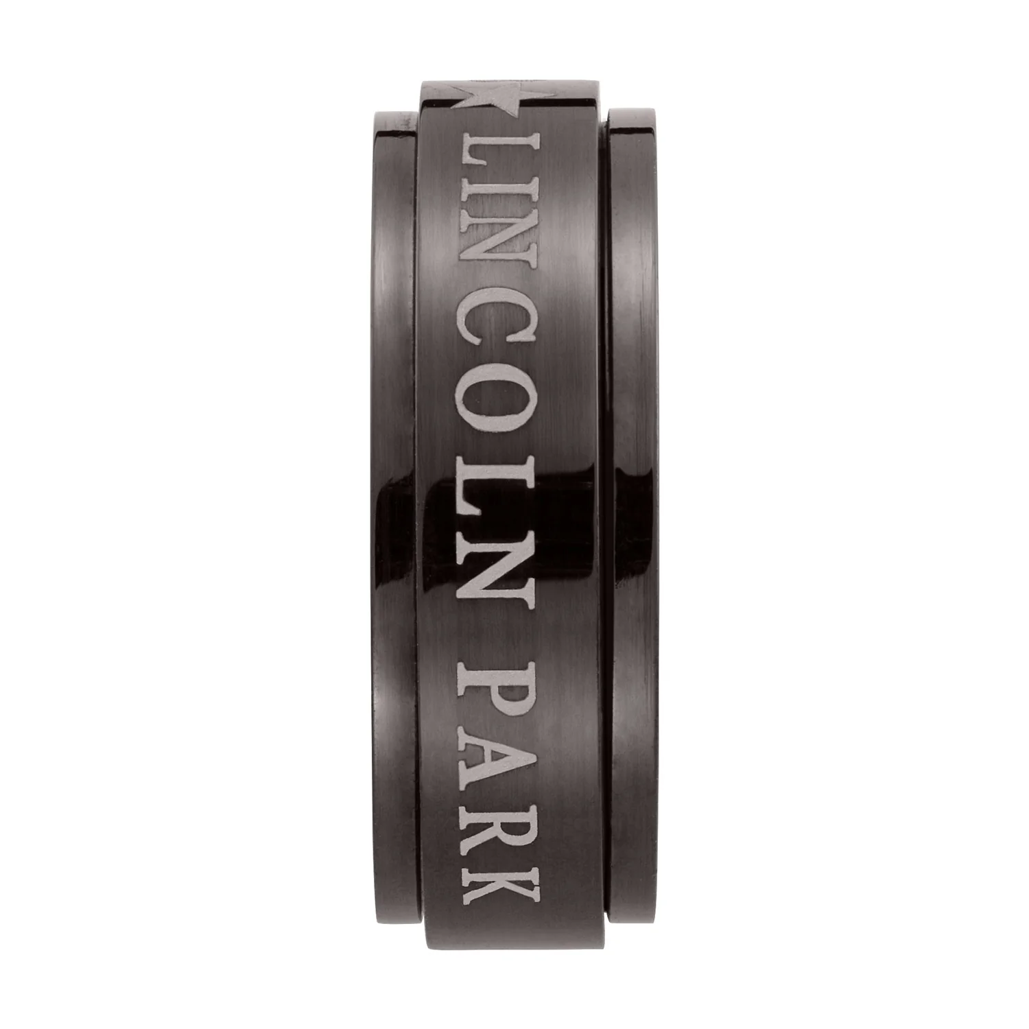 Black Stainless Steel Spinner Band Class Ring - Image 4