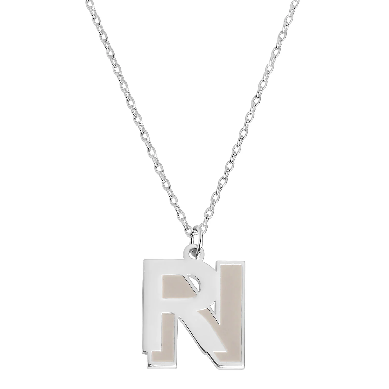 Bold Double Initial with Enamel Necklace - New Fall Colors - Image 2