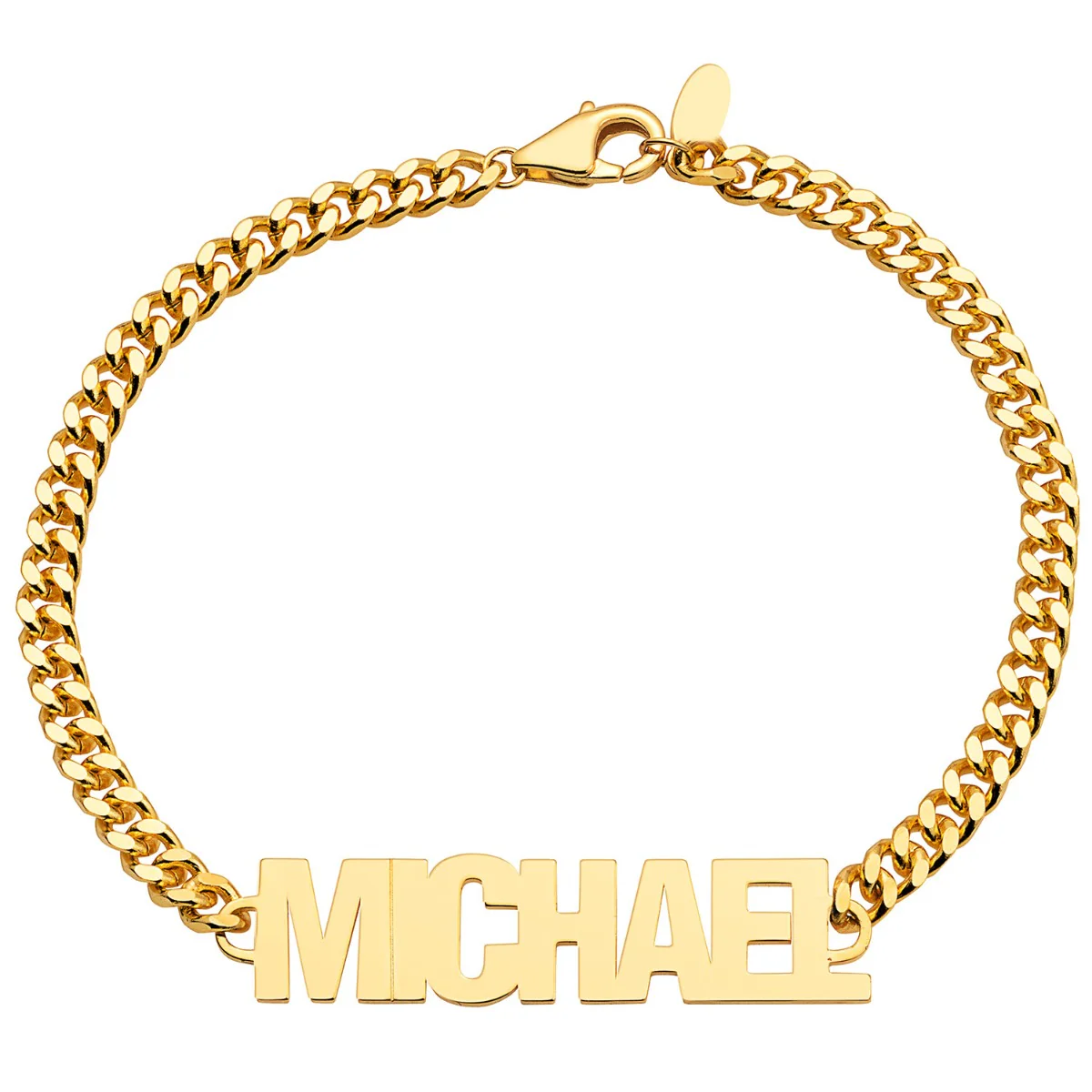 Bold Urban Nameplate Bracelet - Your choice Silver, 14K Gold or 14K Rose Gold Plated - Image 3