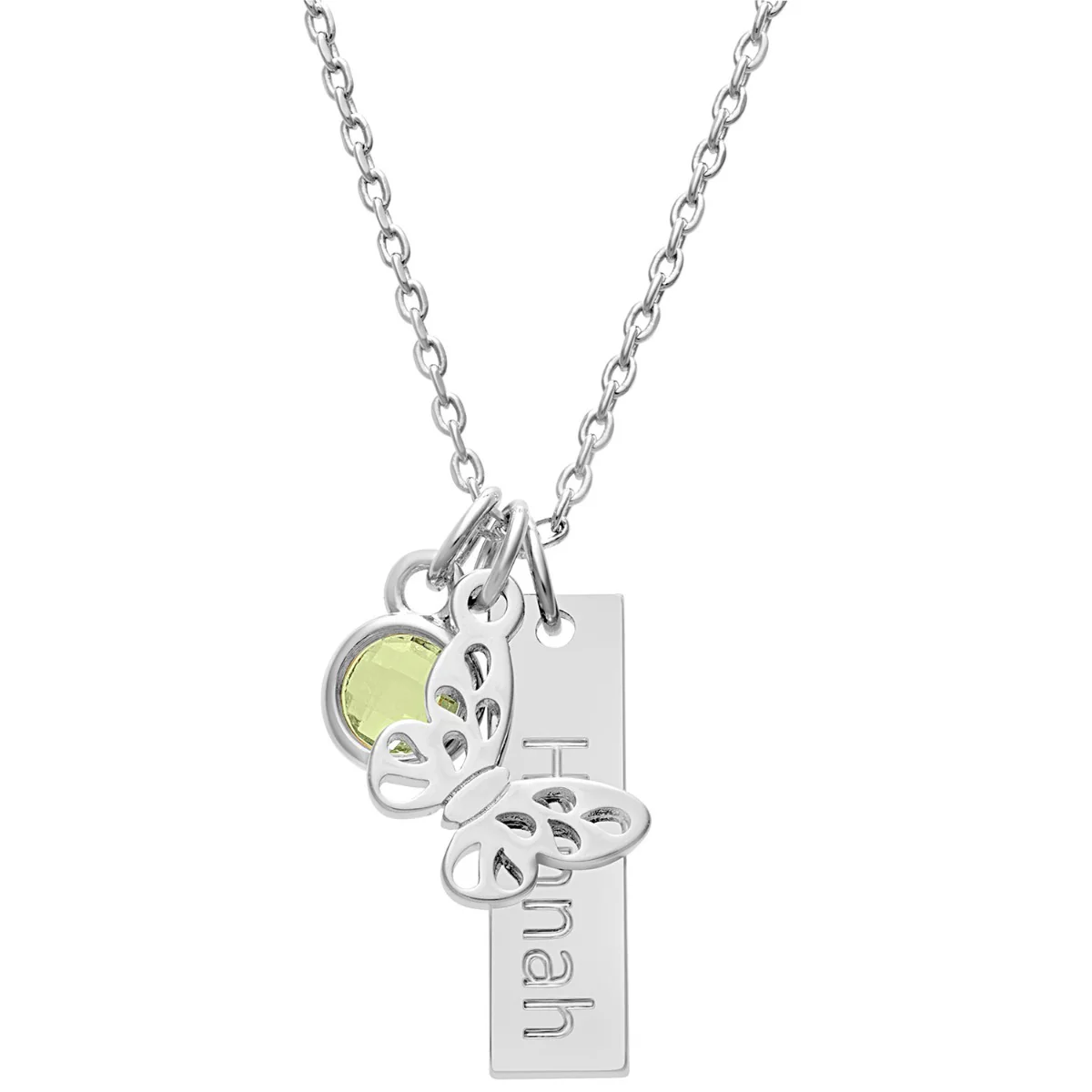 Butterfly Kisses Personalized Charm Necklace - Image 4