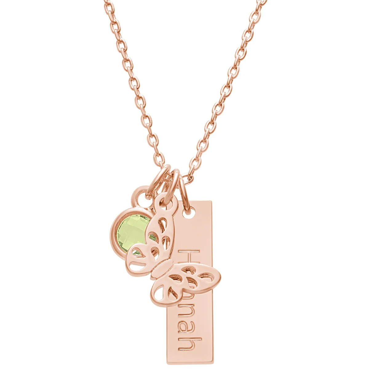 Butterfly Kisses Personalized Charm Necklace - Image 5