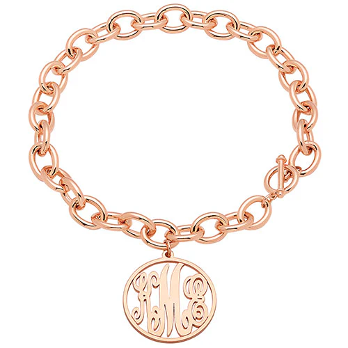 Circle Monogram Toggle Bracelet - Image 4