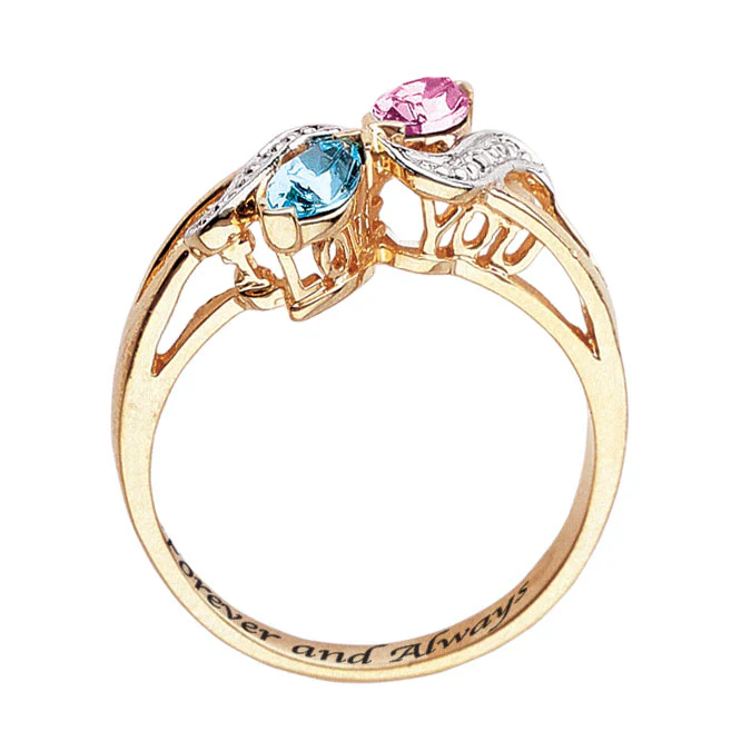 Couples Marquise Birthstone Ring - Image 2