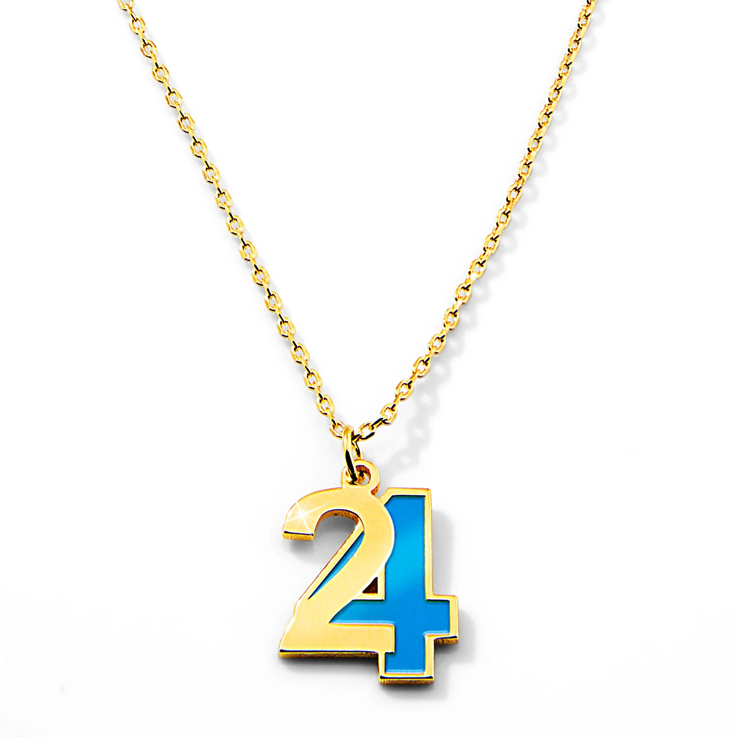 Custom Bold Double Digit Year with Enamel Freestyle Class/ Graduation Necklace - Image 4