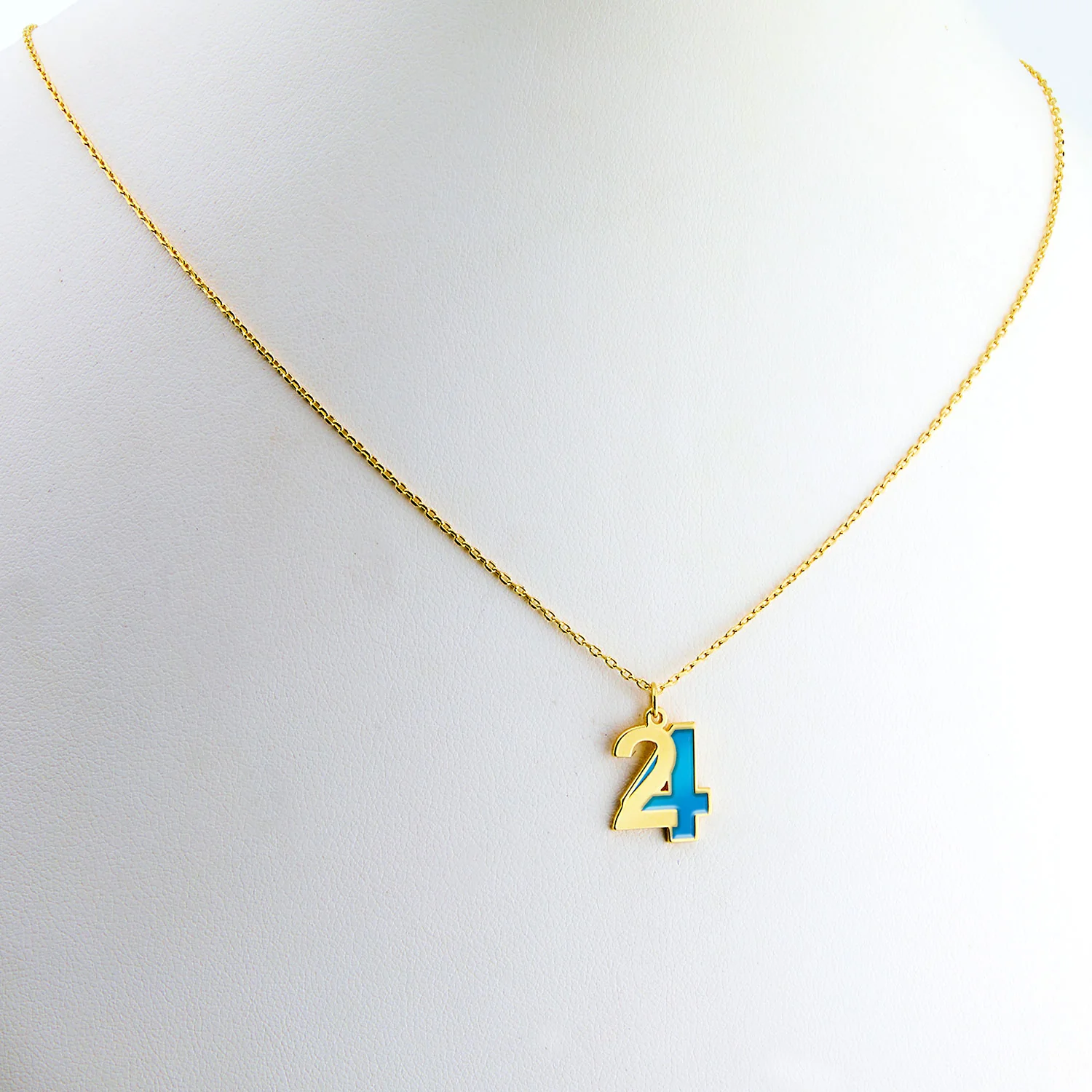 Custom Bold Double Digit Year with Enamel Freestyle Class/ Graduation Necklace - Image 6