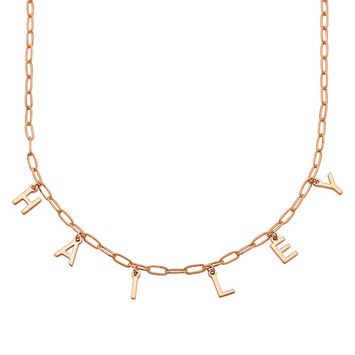 Dangling Name Paperclip Chain Necklace - Image 6
