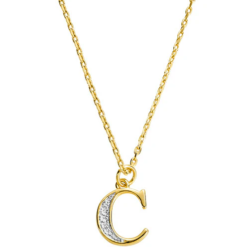 Diamond Accent Initial Charm Necklace - Image 4