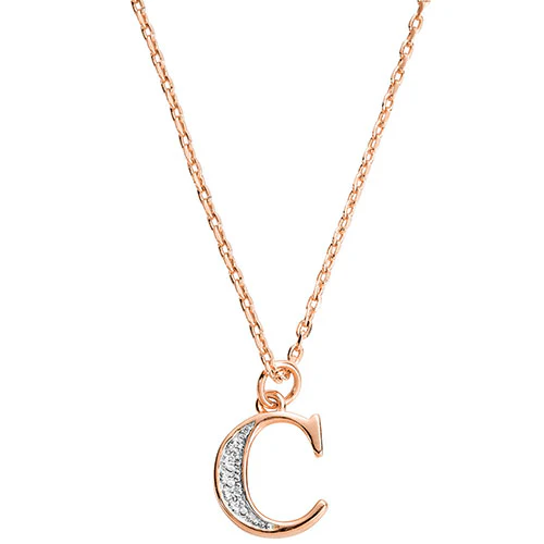 Diamond Accent Initial Charm Necklace - Image 6