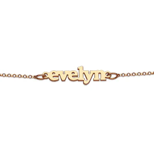 ELIZABETH EDMONDS 14K Gold over Sterling Lowercase Name Bracelet