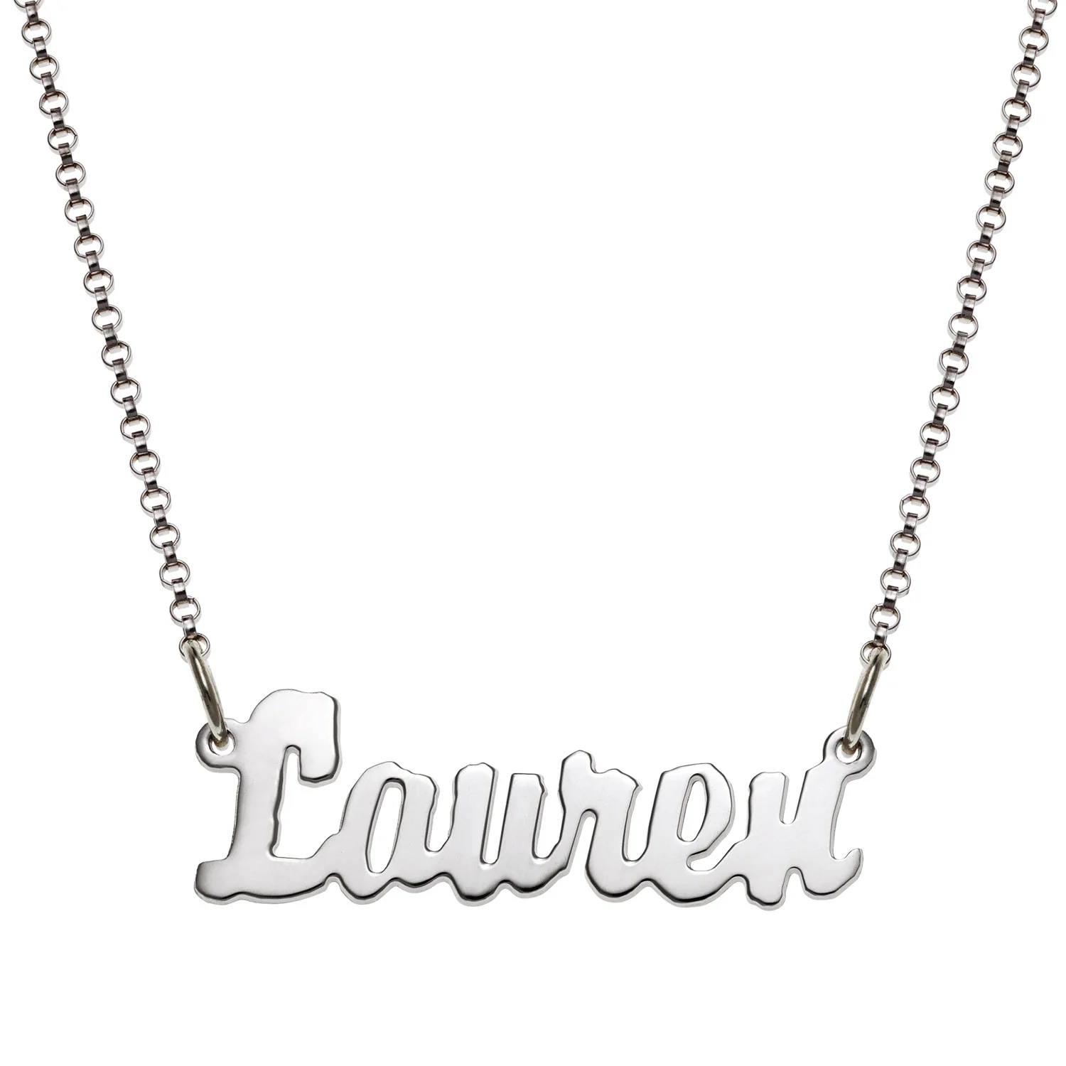 ELIZABETH EDMONDS Sterling Silver Kid's Mini Name Necklace
