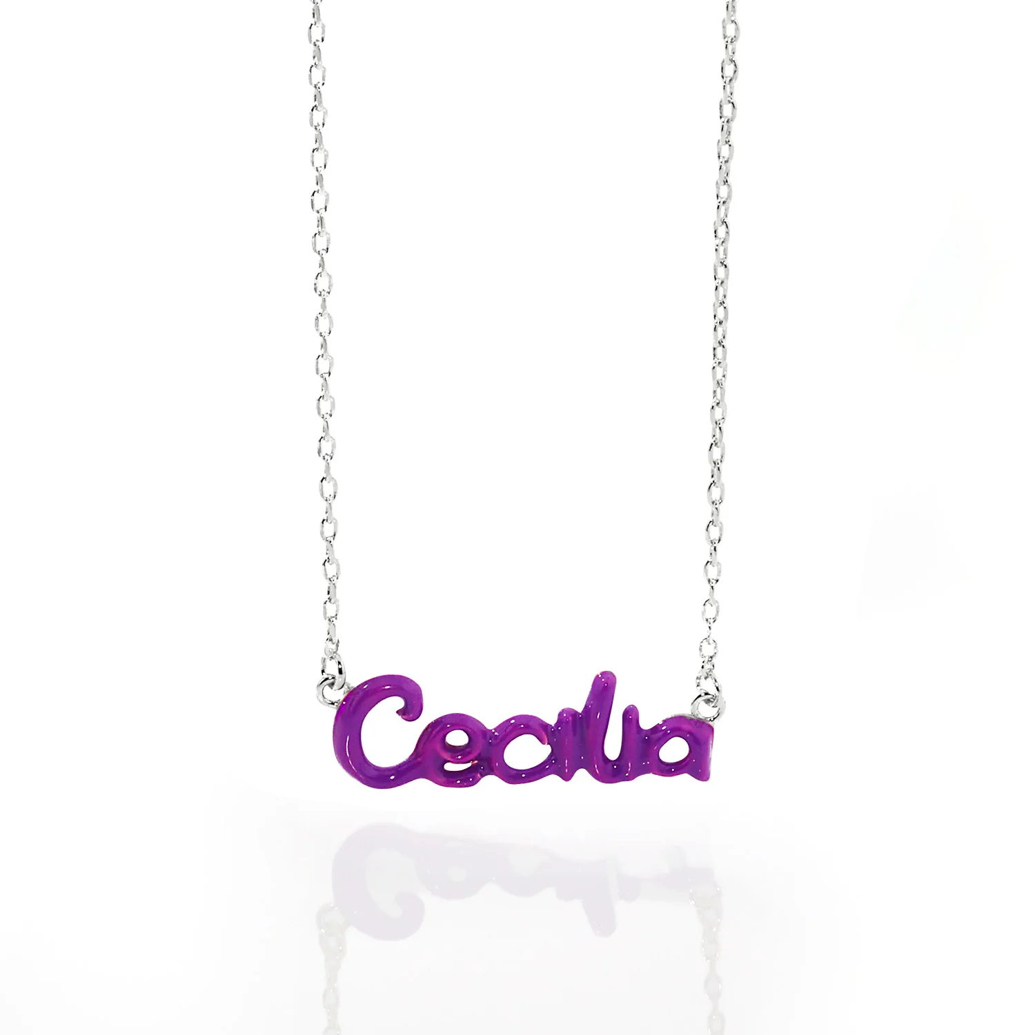 Enamel Balloon Letters Name Necklace - Image 4