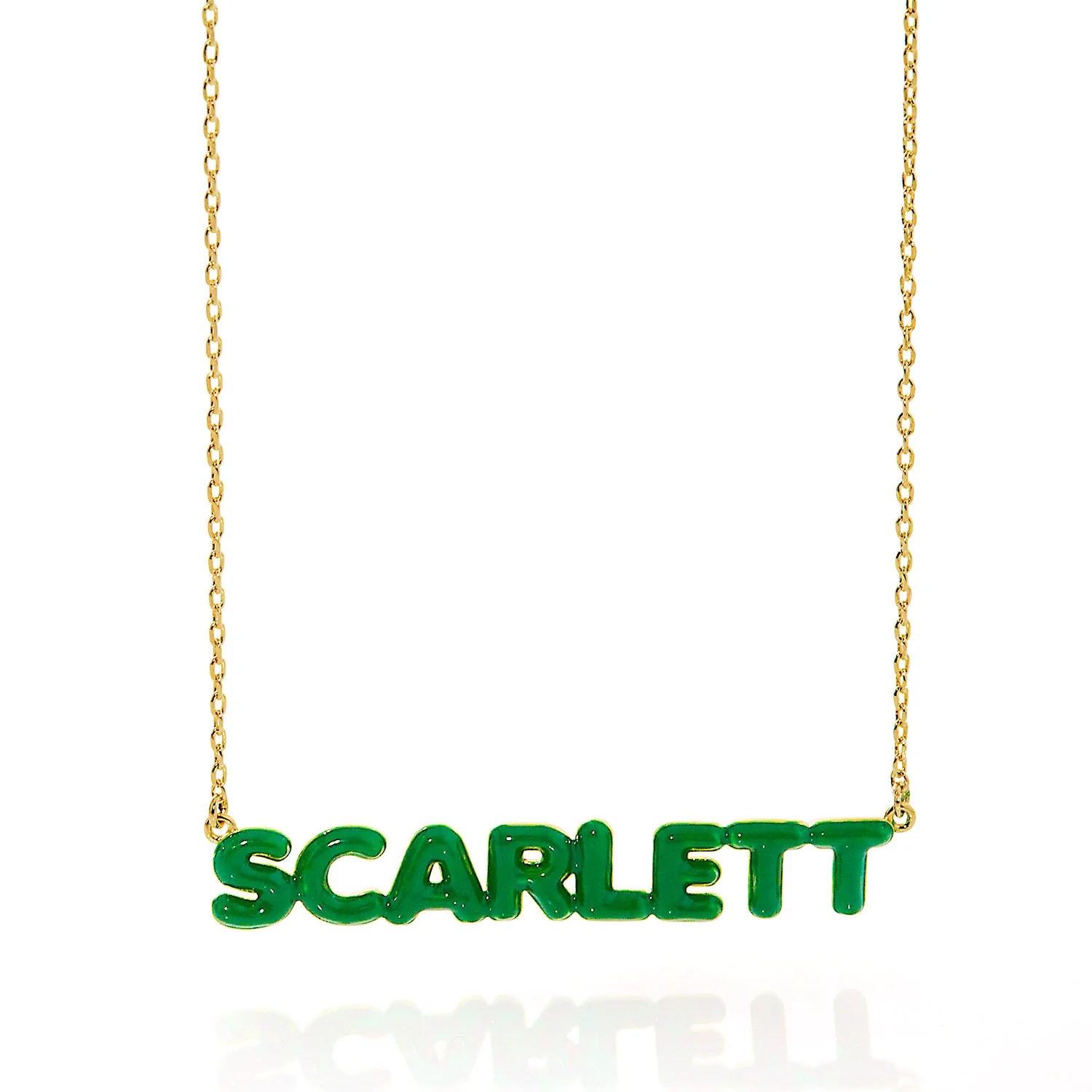Enamel Balloon Letters Whimsical Name Necklace - Image 4