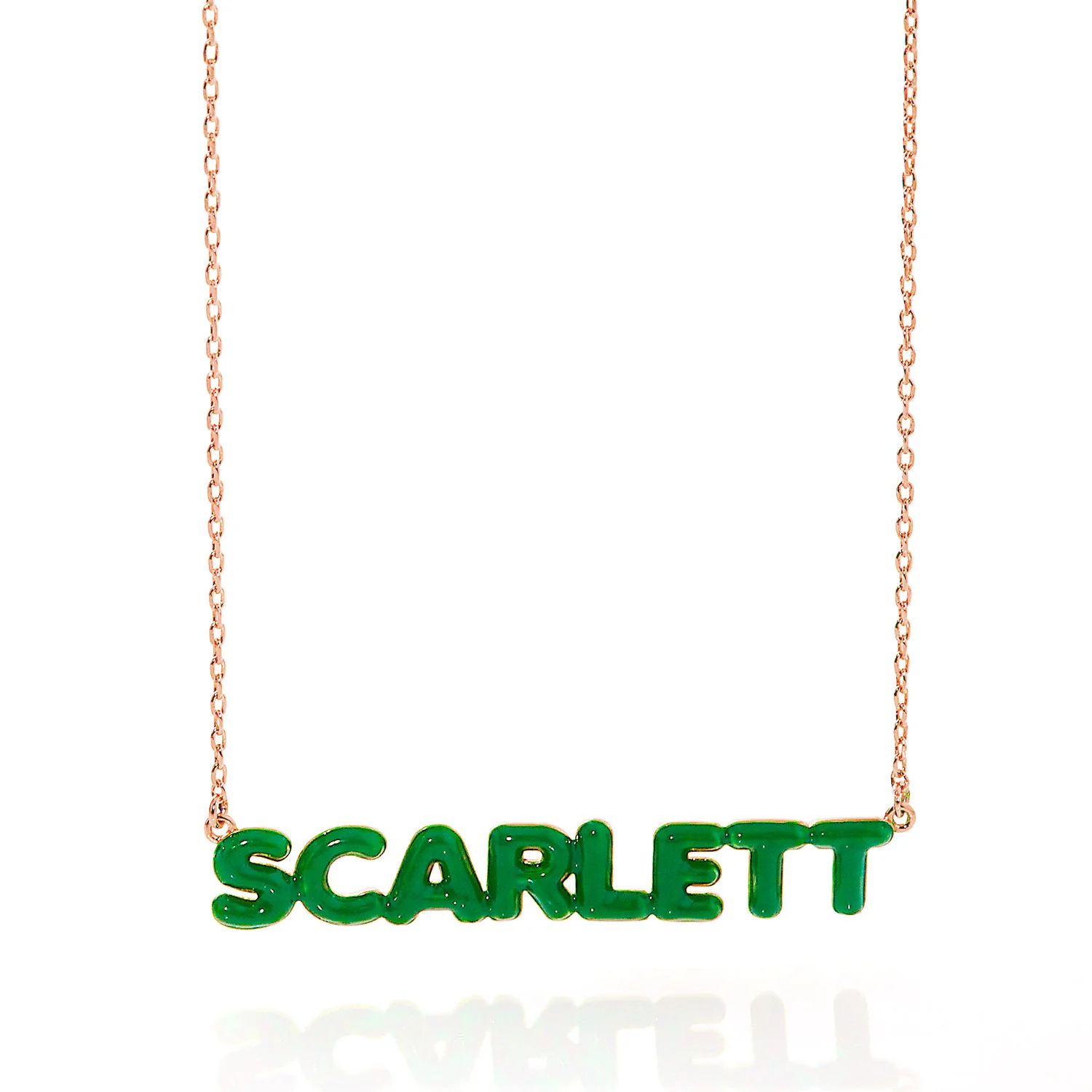 Enamel Balloon Letters Whimsical Name Necklace - Image 5