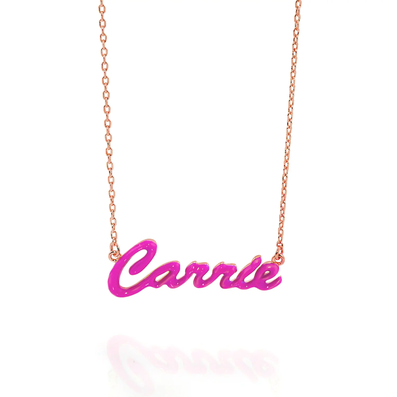 Enamel Hollywood Script Balloon Letters Name Necklace - Image 5