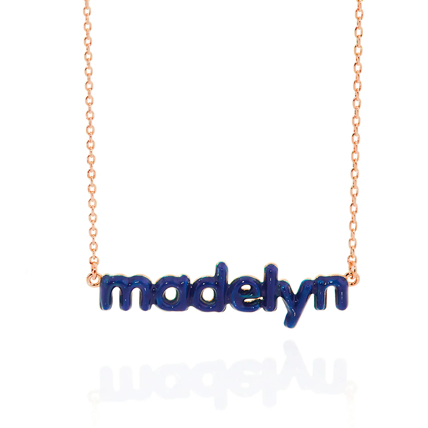Enamel Lowercase Balloon Letters Name Necklace - Image 5
