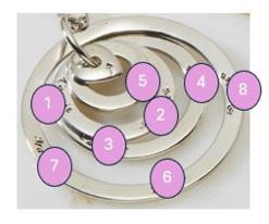 Engraved Concentric Circle Pendant with Heart Necklace - Image 7