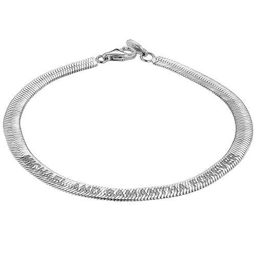 Engraved Herringbone Bracelet 8.5" - Image 3
