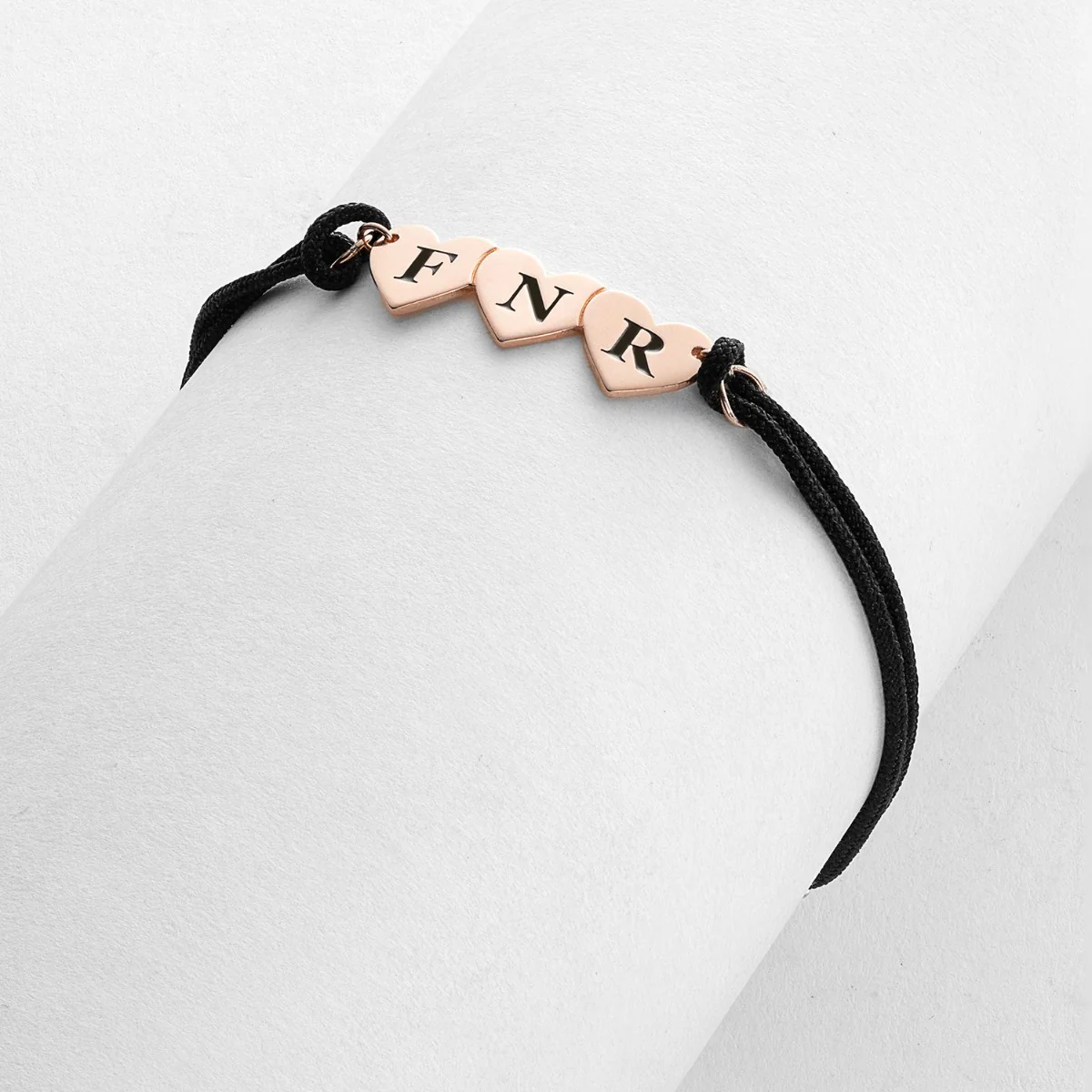 Engraved Initials Heart Bracelet - 3 Initials - Image 7