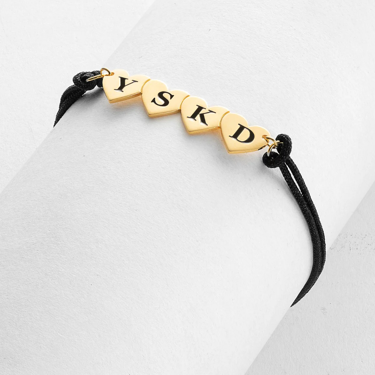 Engraved Initials Heart Bracelet - 4 Initials - Image 5