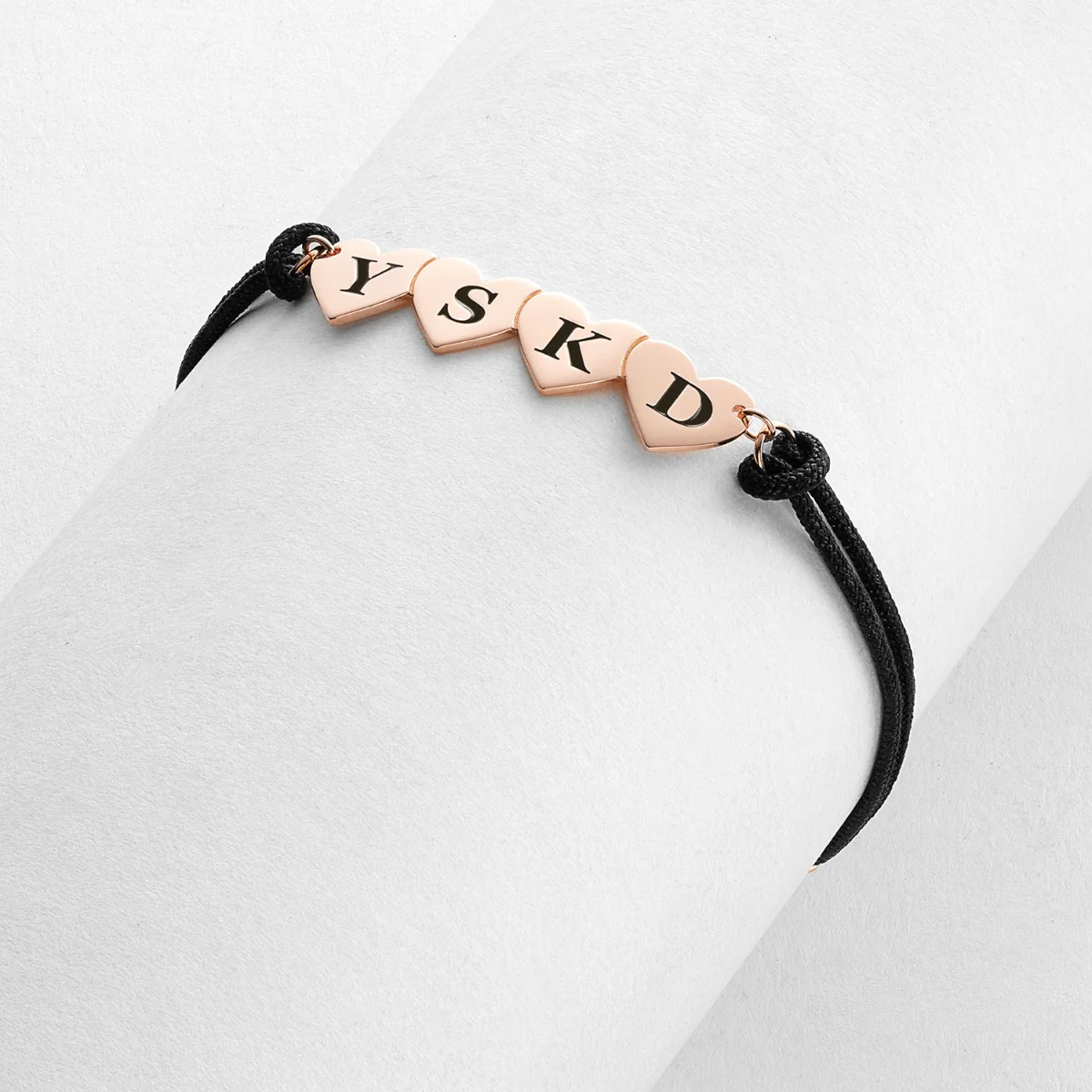 Engraved Initials Heart Bracelet - 4 Initials - Image 7