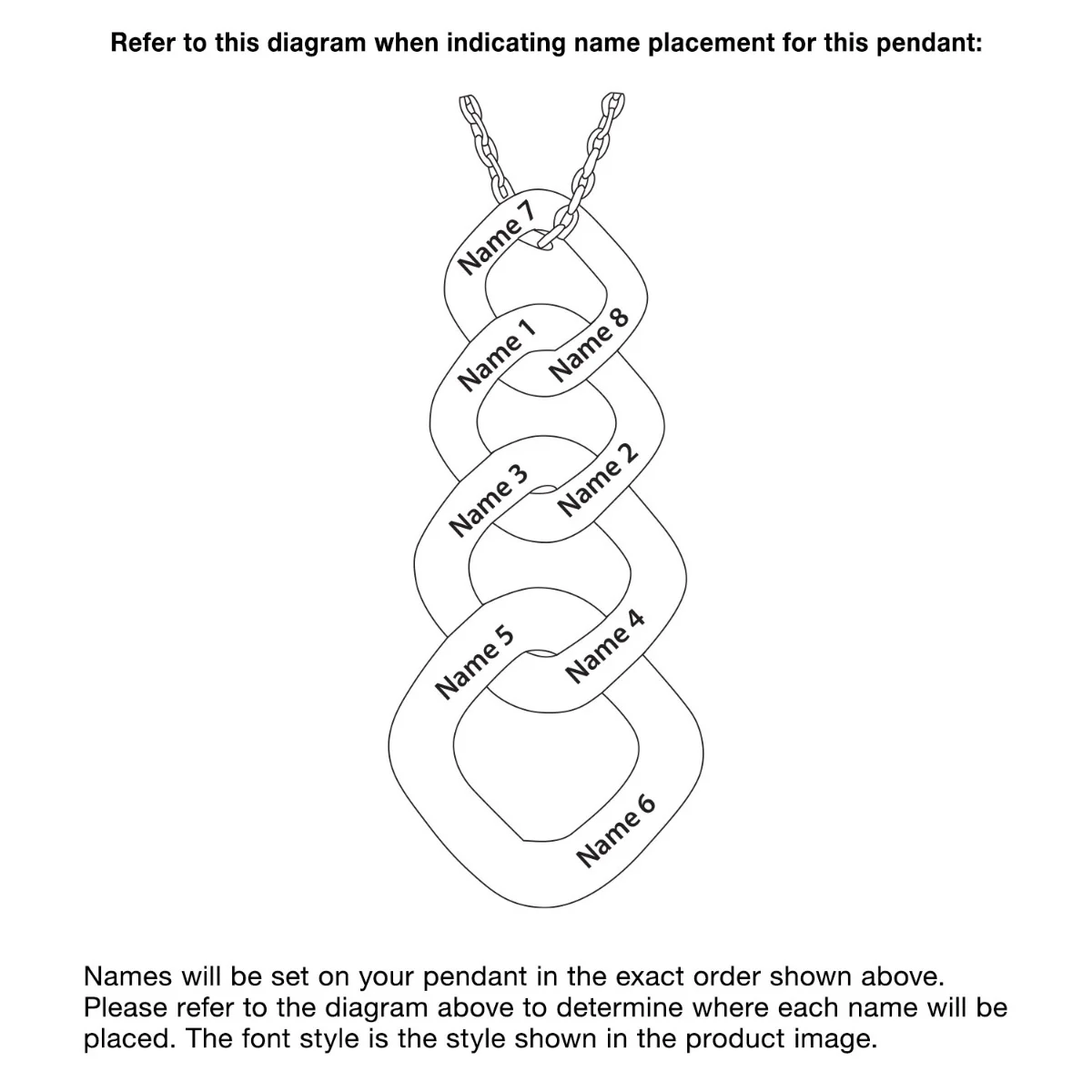 Engraved Open Link Pendant Necklace - Image 8