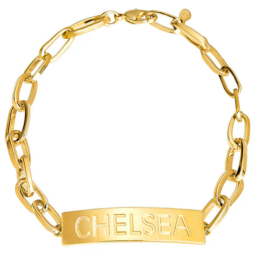 ID Bracelet on Paperclip Chain 8" - Image 5