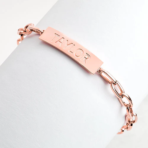 ID Bracelet on Paperclip Chain 9" - Image 10