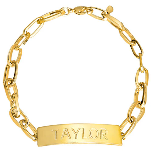 ID Bracelet on Paperclip Chain 9" - Image 5