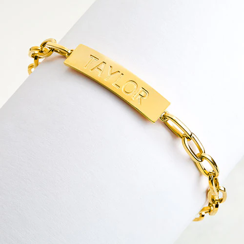 ID Bracelet on Paperclip Chain 9" - Image 7