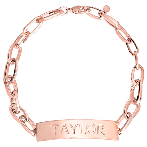 ID Bracelet on Paperclip Chain 9" - Image 8