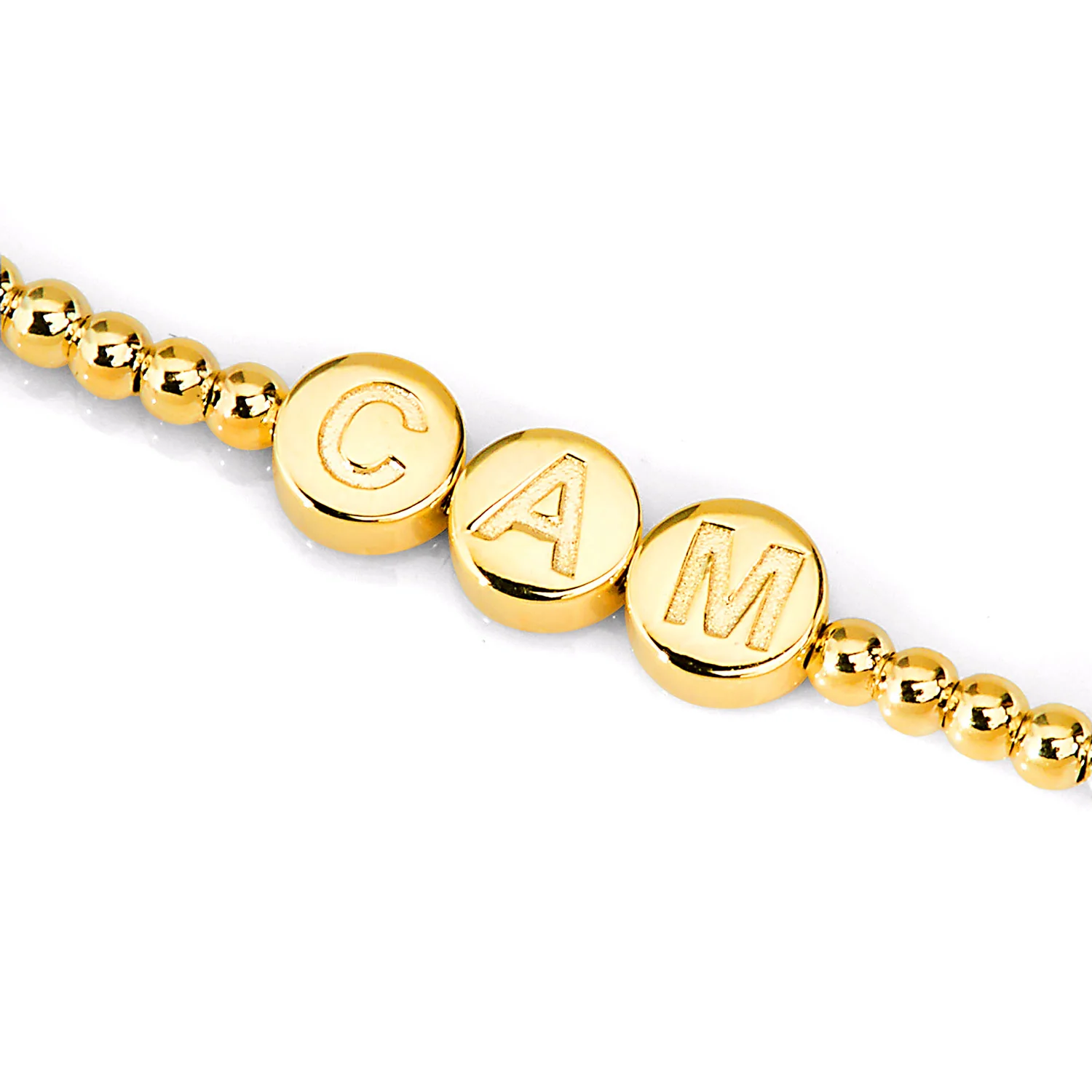 Engraved Slider Charms Station Beaded Necklace - Image 5
